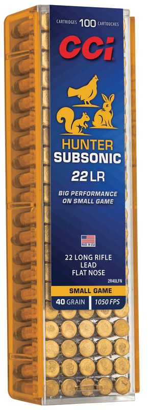 Hunter Series, 22 LR, 40 Grain, Lead Flat Nose, 1050 fps